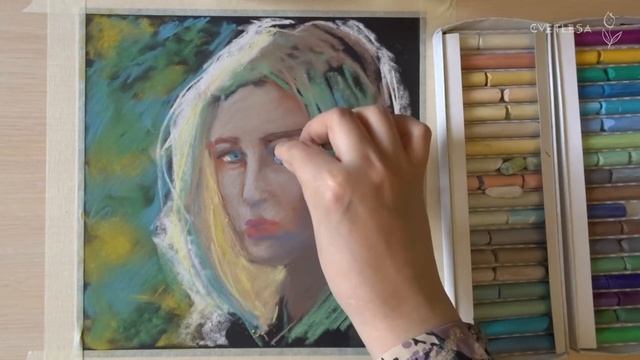 Портрет девушки пастелью | Петербургская Пастель Спектр | Pastel