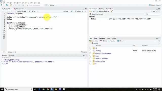 Convert a Folder of .rtf Files to .txt using R's striprtf Package смотреть онлайн