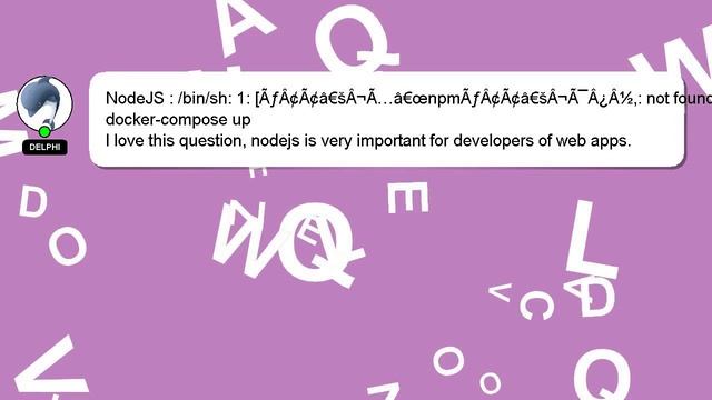 NodeJS : /bin/sh: 1: [ÃƒÂ¢Ã¢â€šÂ¬Ã…â€œnpmÃƒÂ¢Ã¢â€šÂ¬Ã¯Â¿Â½,: not found on docker-compose up смотреть онлайн