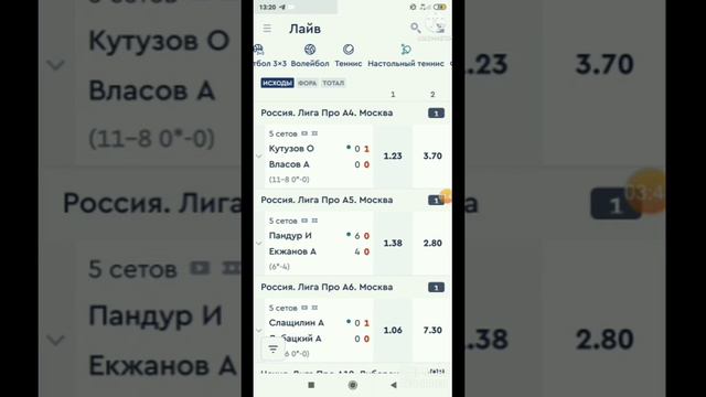 СТРАТЕГИЯ СТАВОК НА НАСТОЛЬНЫЙ ТЕННИС смотреть онлайн