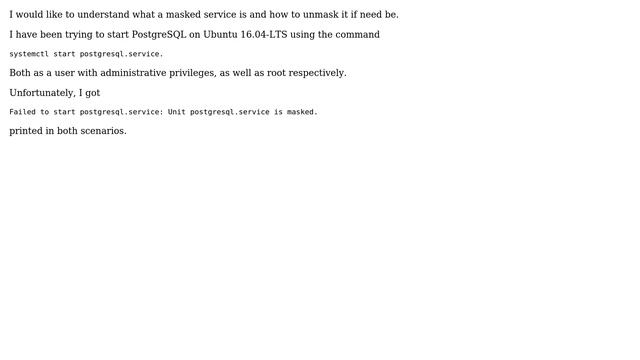 Ubuntu: What is a masked service? смотреть онлайн
