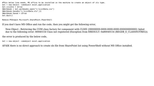 Sharepoint: How to export SharePoint list data to xls or xlsx format using poweshell? смотреть онлайн