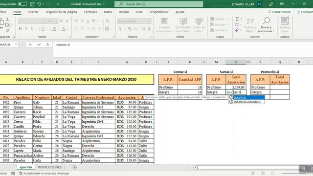 Curso - Excel Intermedio | Capítulo 6 | Contar.Si, Sumar.Si, Promedio.Si. смотреть онлайн