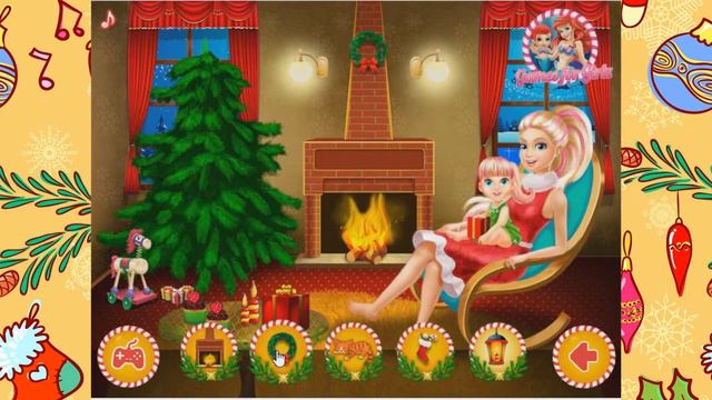 Новогодняя игра Барби 🎄Украшаем дом Барби на Рождество❄️Christmas game Barbie смотреть онлайн