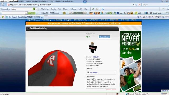 ROBLOX: it wont let me buy the Red Baseball Cap смотреть онлайн