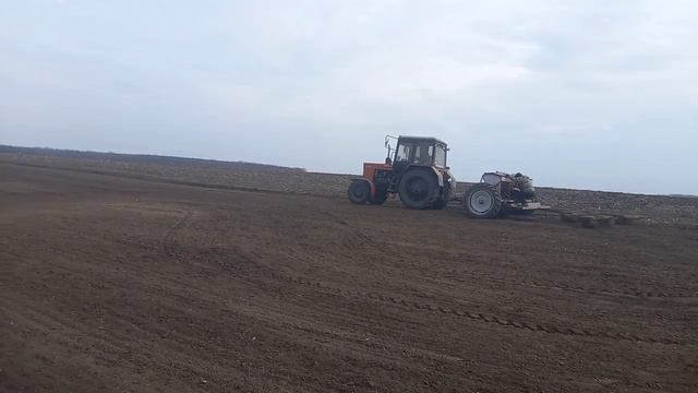 Сеем ячмень 2022. МТЗ-82 СЗ-3.6 + самодельные котки. смотреть онлайн