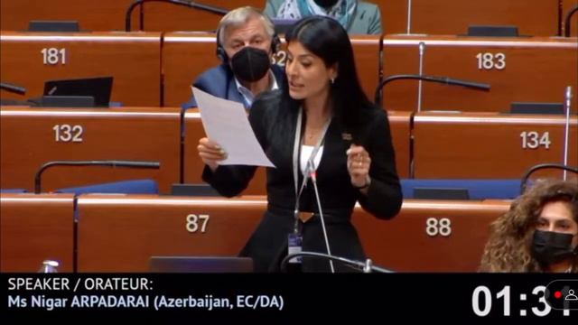 Выступление Нигяр Арпадараи в ПАСЕ