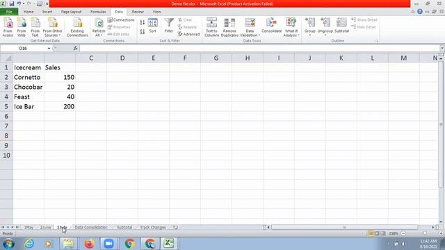 Class X Excel Track Changes, Data Consolidation, Subtotal function смотреть онлайн