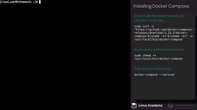 11 1 Installing Docker Compose смотреть онлайн