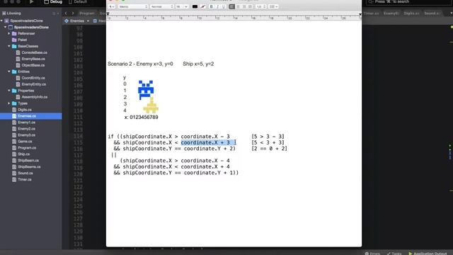 Space Invaders Clone Tutorial Part 16b - Enemy ship collision смотреть онлайн