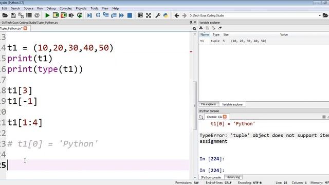 #11 Python Tutorial for Beginners | Tuples Python | Tuples in Python смотреть онлайн