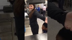 Random TSA pat down and frisk search