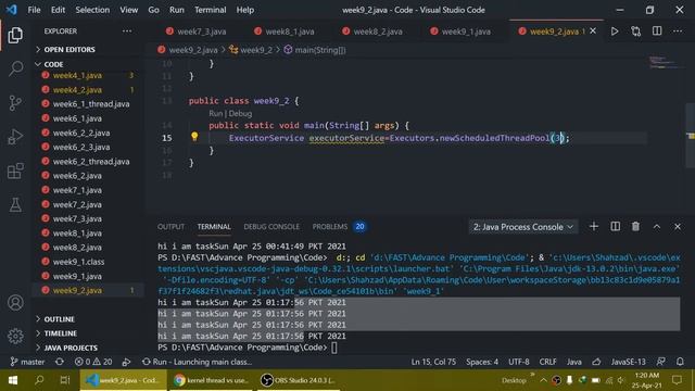 Week 9 ExecutorService (Asynchronous Programming in Java) in HINDI/URDU смотреть онлайн