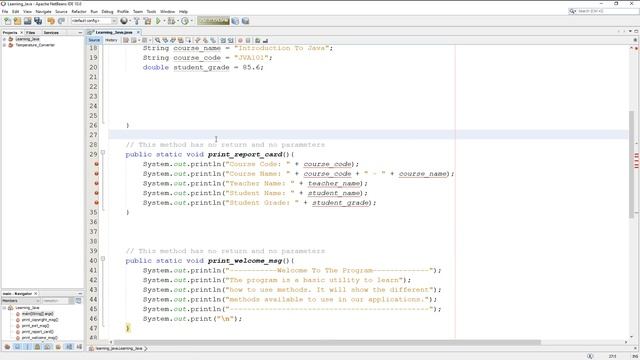 LEARNING JAVA: Methods /w No Return, Passed Parameters(TUTORIAL) смотреть онлайн