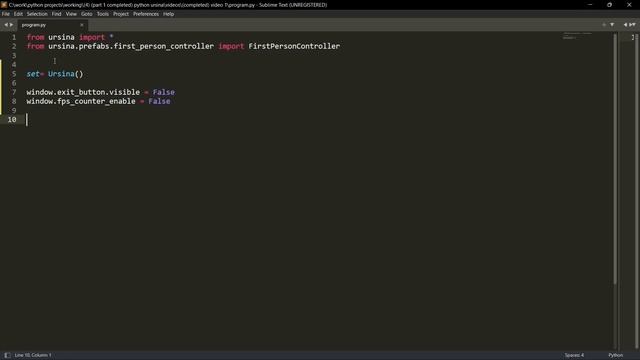 Ursina python first person shooter game video 1 : first person view, platform and sky смотреть онлайн
