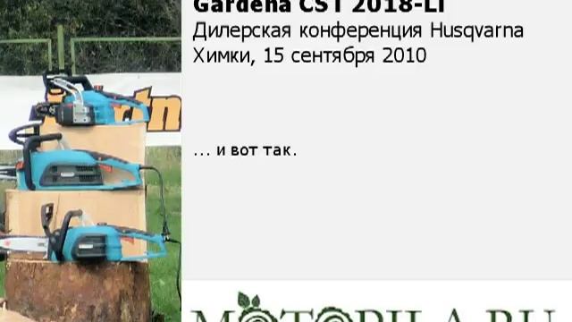 Аккумуляторная цепная пила Gardena смотреть онлайн