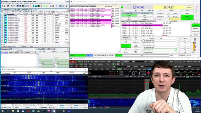 SunSDR2 в режиме FT8 смотреть онлайн