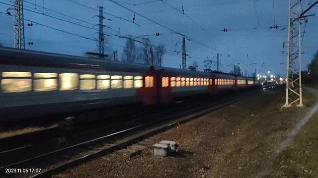 Электричка ЭД2Т-0044 Станция Софрино