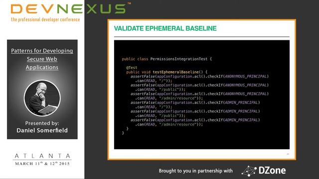 Devnexus 2015 - Patterns for Developing Secure Web Applications - Daniel Somerfield смотреть онлайн