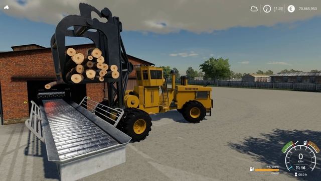 Farming Simulator 19 - LETOURNEAU LOG UNLOADER A Giant Machine Unloads A Logging Truck смотреть онлайн
