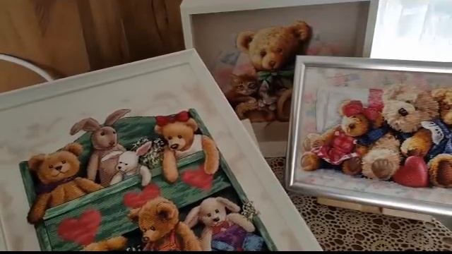 152. Рукодельный микс 69/ Оформленные работы в рамках СП "Тедди в крестиках" / Покупки смотреть онлайн