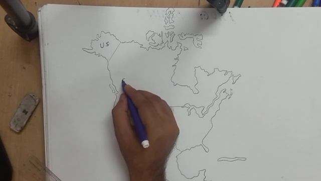 How to draw North America map easily step by step смотреть онлайн