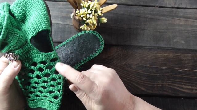 Босоножки крючком.Подробный МК. смотреть онлайн
