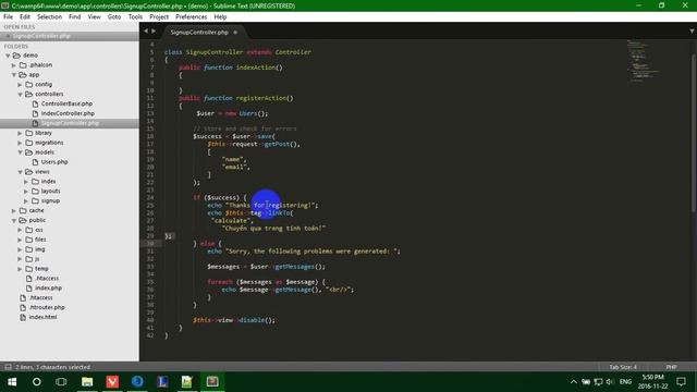 [ITUS - 14CK3 - Lập Trình Web 1 - HiTech1] Demo đơn giản Phalcon Framework trên WampServer PHP 7.0 смотреть онлайн