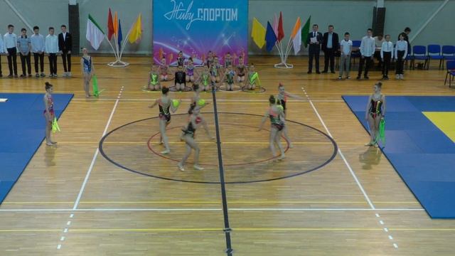 Показательное выступление гимнасток спортивного клуба 