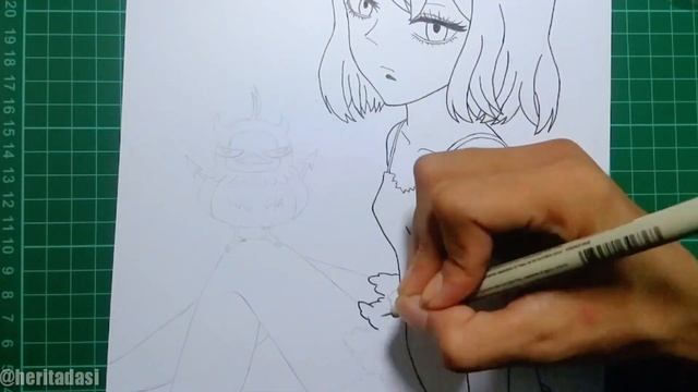 Drawing Secre SwallowTail And Nero Anime Black Clover (Ink Drawing) смотреть онлайн