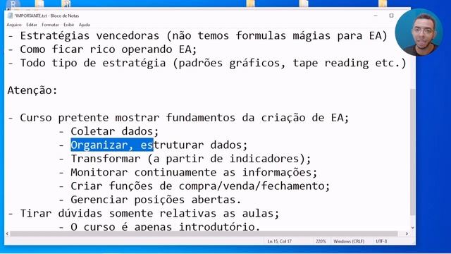 Informações importantes sobre o Curso - Python com MT5 смотреть онлайн