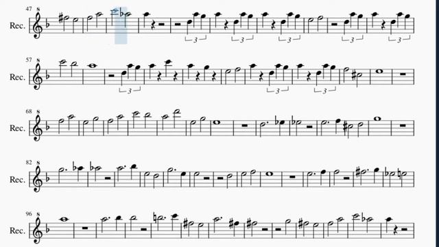 Recorder Sheet Music: How to play Fukashigi no Carte from Seishun Buta Yarou (HARD) смотреть онлайн