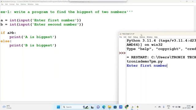 Flow control statements in python programming | Full stack Python Course for Beginners | Python dem смотреть онлайн