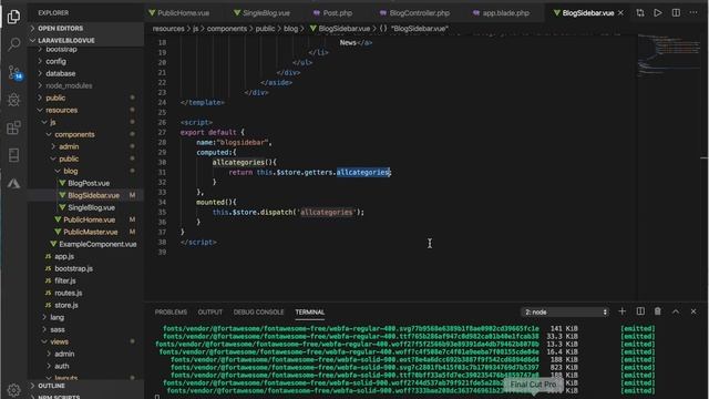 10.0 - laravel Blog with Vue; Series finale; Binding Frontend with Backend смотреть онлайн