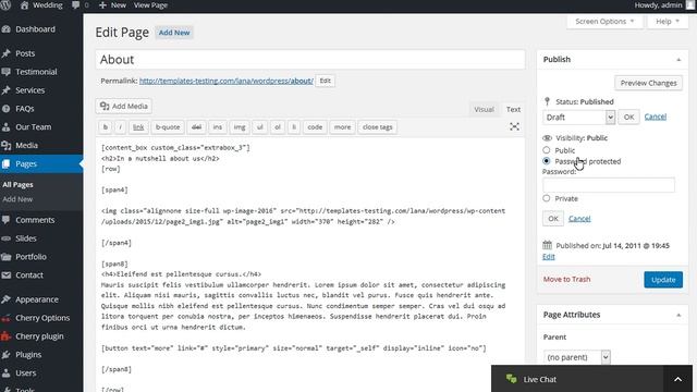 WordPress. How To Change The Post/Page Status And Visibility смотреть онлайн