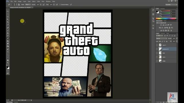 Photoshop Tutorial: Make GTA V Cover Poster of Yourself Easily. смотреть онлайн