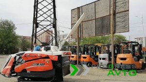 Японский зерноуборочный комбайн KUBOTA ARN219G зерновой гусеничный миникомбайн прогресс авто