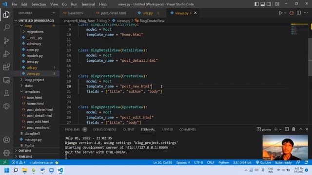 Học nhanh Django (Coded) Chương 6: blog-app với forms thêm , sửa ,xóa смотреть онлайн