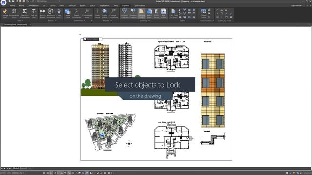 GstarCAD Express Tools- Drawing Lock смотреть онлайн