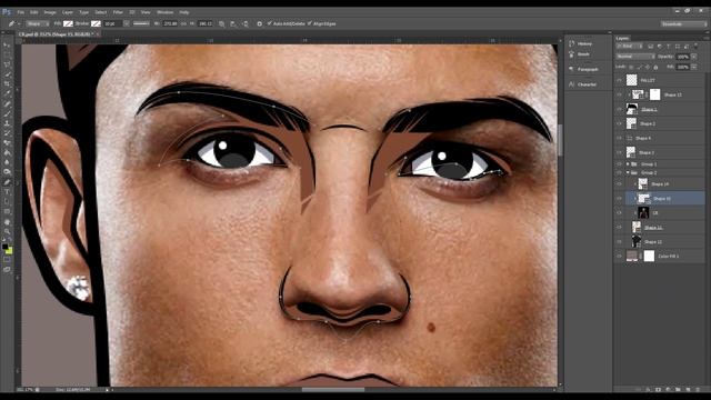 How To Make Cartoon GTA Style "Cristiano Ronaldo" With Adobe Photoshop смотреть онлайн