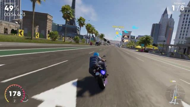 The Crew 2 Юг Лас-Вегас-Стрип на мотоцикле (BMW) смотреть онлайн