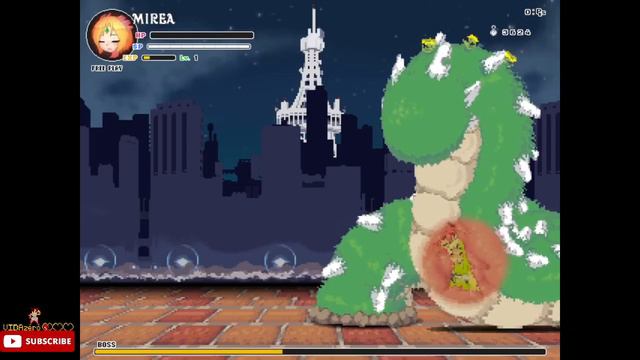 Echidna Wars DX - Mirea Gameplay - Highland Worm Boss