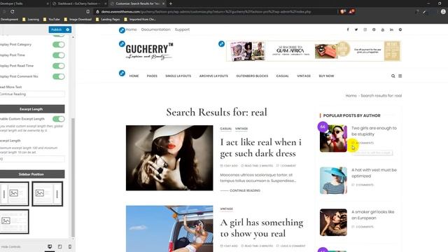How To Edit And Customize Search Page - Section: Gucherry WordPress Blog Theme смотреть онлайн