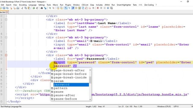 Bootstrap-5 Bangla Tutorial | Form | ওয়েব ডিজাইন অ্যান্ড ডেভেলপমেন্ট বাংলা টিউটোরিয়াল | Part-27 смотреть онлайн