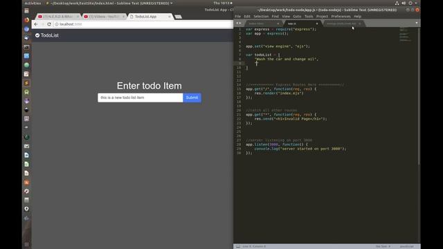 How to Make a TodoList With (Node.js, Express, Mongodb) Part 1 смотреть онлайн