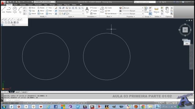 AUTOCAD 2013 aula 03/20 Comandos de Desenho Primeira Parte - Autocriativo смотреть онлайн