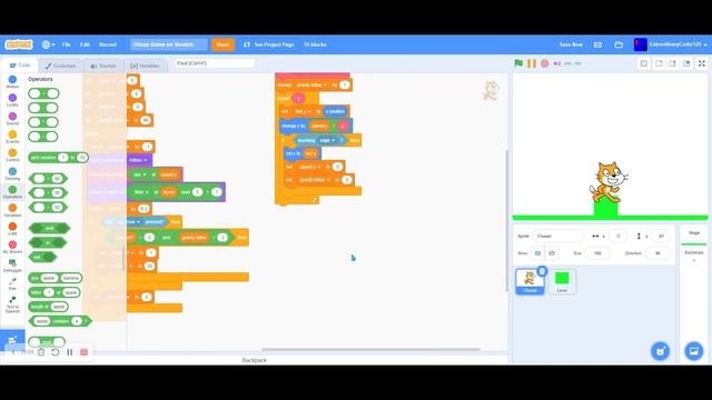 How To Make A Chase Game on Scratch Part 1 - Vertical Movement and Obstacles смотреть онлайн