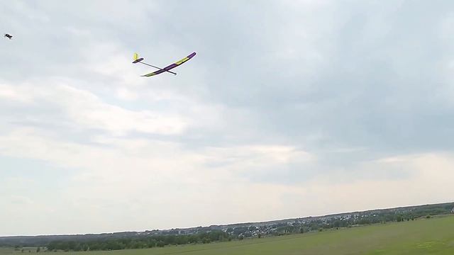 RC glider (F5j) & aerobatic flight RC airplane / Радиоуправляемый планер и акро полет РУ самолета. смотреть онлайн