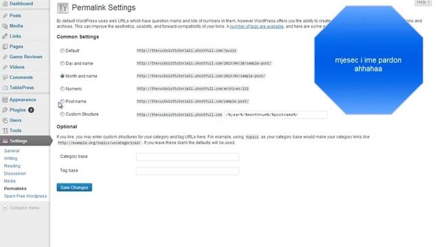 KAKO PROMJENITI URL POSTOVA WORDPRESS-KAKO NAPRAVITI WEB STRANICU смотреть онлайн