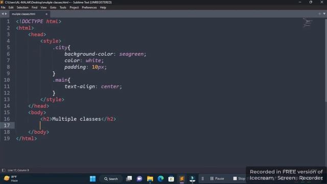 HTML MULTICLASS ELEMENT |HTML MULTICLASS EXAMPLE |HTML MULTICLASS TUTORIAL|HTML CSS MULTICLASS STYL смотреть онлайн